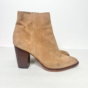 Sam Edelman Blake Tan Suede Heeled Booties Size 9.5 Women’s